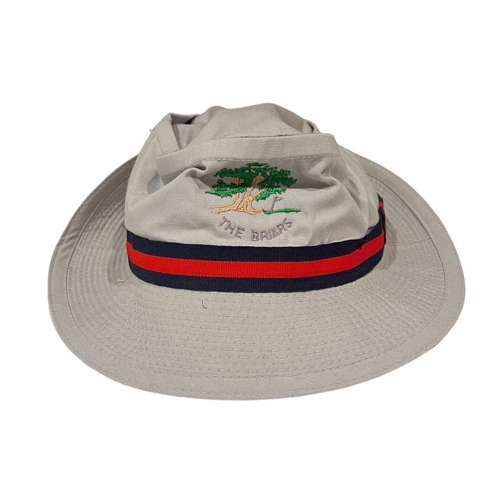 The Briars light grey embroidered hat
